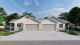 Craftsman House Plan - Auburn Duplex 93823 - Front Exterior