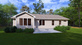 Craftsman House Plan - The Bluebell 46068 - Rear Exterior