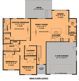 Craftsman House Plan - The Bluebell 46068 - 1st Floor Plan