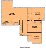 Secondary Image - Craftsman House Plan - The Orchard 56866 - Basement Floor Plan