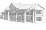 Lodge Style House Plan - Wolf Mountain 98849 - Rear Exterior