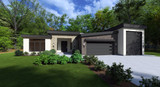 Contemporary House Plan - The Great Heart 66034 - Front Exterior