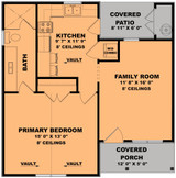 Cottage House Plan - The Hideaway 97180 - 1st Floor Plan