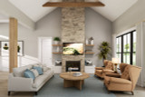 Farmhouse House Plan - Twin Meadows 65422 - Great Room