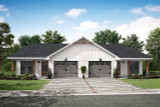 Traditional House Plan - Preston Hollow Duplex 70163 - Front Exterior