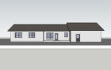 Ranch House Plan - McClellan 73763 - Rear Exterior