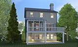 Traditional House Plan - Riverside Avenue 39955 - Rear Exterior