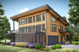 Modern House Plan - Eagle River Lakehouse 39328 - Front Exterior