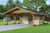 Traditional House Plan - Carport 61851 - Front Exterior