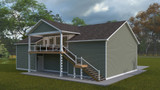 Craftsman House Plan - Victoria Garage 12373 - Rear Exterior