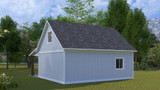 Cottage House Plan - Pella ADU 77226 - Rear Exterior