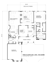 Cape Cod House Plan - Adams 38858 - 1st Floor Plan