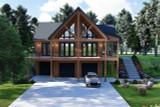 A-Frame House Plan - Laurel Pine Haven 69762 - Front Exterior