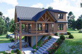 A-Frame House Plan - Laurel Pine Haven 69762 - Right Exterior