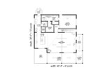 A-Frame House Plan - Laurel Pine Haven 69762 - 1st Floor Plan