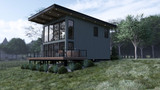 Contemporary House Plan - Sky View Drive 73368 - Right Exterior