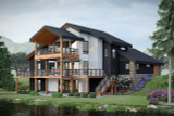 Modern House Plan - Sunset Bay 41391 - Rear Exterior