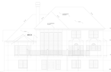 Traditional House Plan - Madison 55517 - Rear Exterior