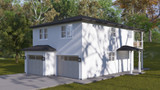 Craftsman House Plan - Klemetson Garage 96732 - Right Exterior