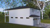 Craftsman House Plan - Klemetson Garage 96732 - Left Exterior