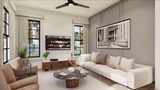 Secondary Image - Farmhouse House Plan - 73690 - Living Room