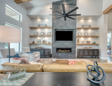 Secondary Image - Modern House Plan - 55910 - Living Room