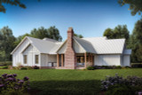 Farmhouse House Plan - Oxford 2 70109 - Left Exterior