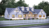 Farmhouse House Plan - 61199 - Left Exterior