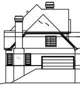 Traditional House Plan - Clifton  50350 - Left Exterior