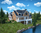 Secondary Image - Traditional House Plan - Mountain Lake House 85632 - Rear Exterior