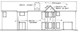Ranch House Plan - Amicalola 42541 - Rear Exterior