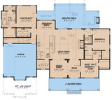 Farmhouse House Plan - Three Winds II 45458 - 1st Floor Plan
