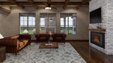French Country House Plan - St. Austin Place 28694 - Great Room