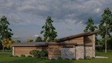 Contemporary House Plan - Alpine Retreat 86398 - Left Exterior