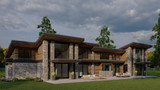 Contemporary House Plan - Alpine Retreat 86398 - Left Exterior