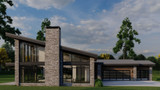 Contemporary House Plan - Alpine Retreat 86398 - Right Exterior