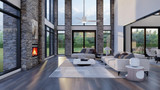 Secondary Image - Contemporary House Plan - Alpine Retreat 86398 - Great Room