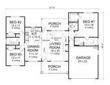 Craftsman House Plan - Fernbank 51155 - 1st Floor Plan