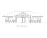 Secondary Image - Prairie House Plan - 34873 - Rear Exterior