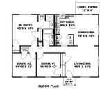 Craftsman House Plan - 51793 - 1st Floor Plan