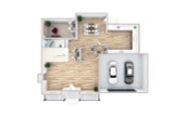 Farmhouse Plan - Silver Lake 63818 - 1st Floor Birds Eye View - Optional Floor Plan