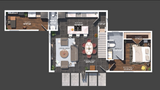Contemporary House Plan - 64401 - 1st Floor Plan