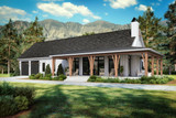 Farmhouse House Plan - Sawbranch 18122 - Exterior