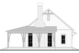 Farmhouse House Plan - Sawbranch 18122 - Right Exterior