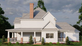 Farmhouse House Plan - Summer Avenue Midtown 87416 - Right Exterior