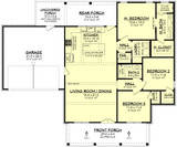 Country House Plan - Jade Oaks 88337 - 1st Floor Plan