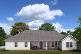 Traditional House Plan - Woodville 59897 - Rear Exterior