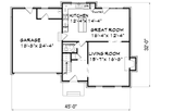 Traditional House Plan - Hartford  59634 - 1st Floor Plan