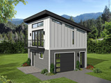 Contemporary House Plan - Spring Park Escape 75952 - Front Exterior