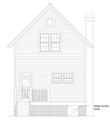 Craftsman House Plan - Fraser Avenue 67924 - Rear Exterior
